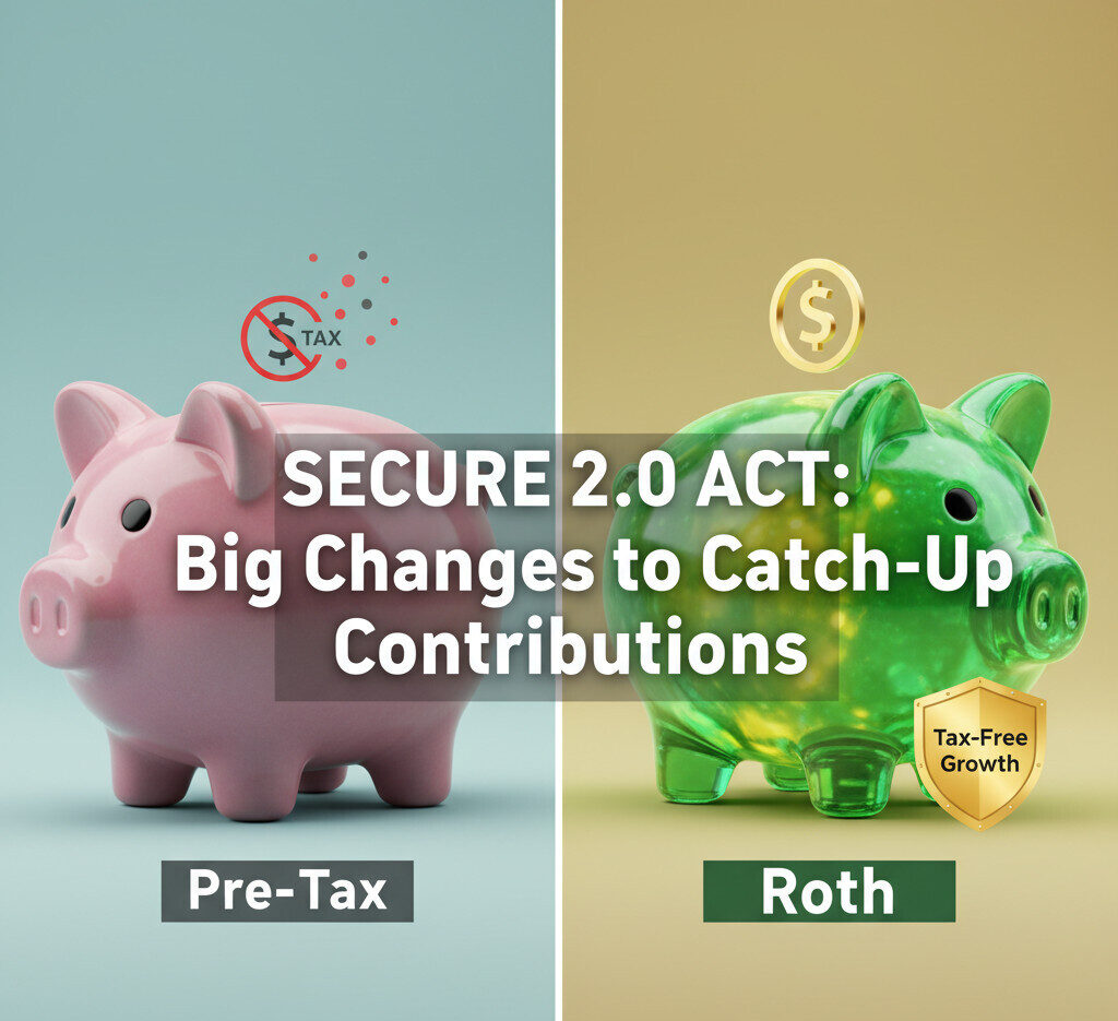Roth catch-up contributions, SECURE 2.0 Act, retirement savings, 401k rules, high-income earners, catch-up contributions 2026, retirement planning, Section 603 SECURE Act, post-tax contributions, retirement tax rules