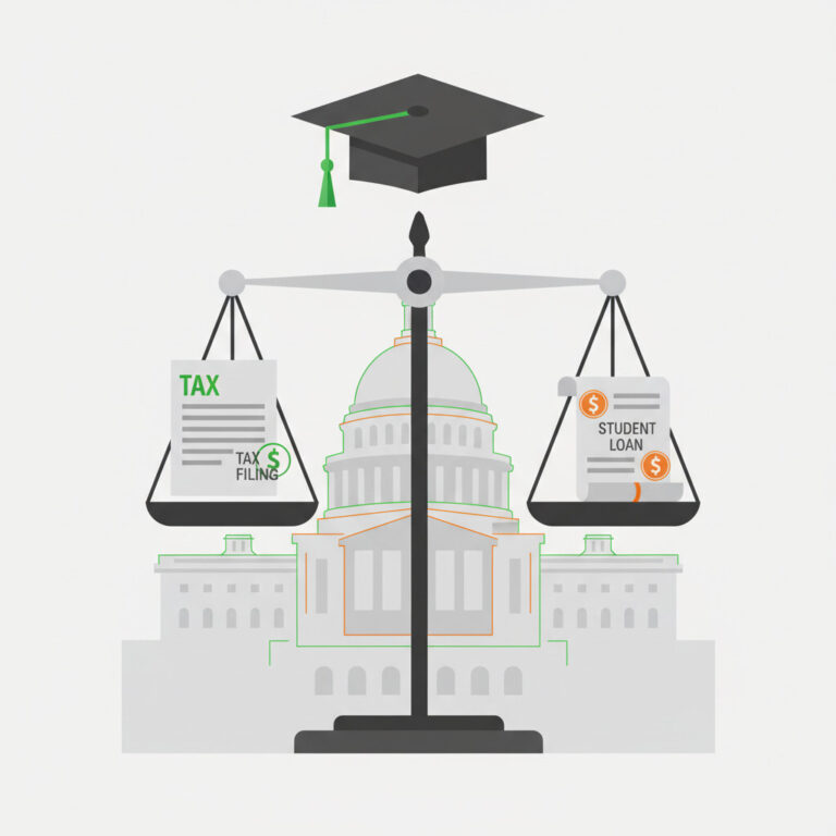 Illustration of federal student loan caps 2026 — Graduate PLUS phase-out and accounting profession recognition gap
