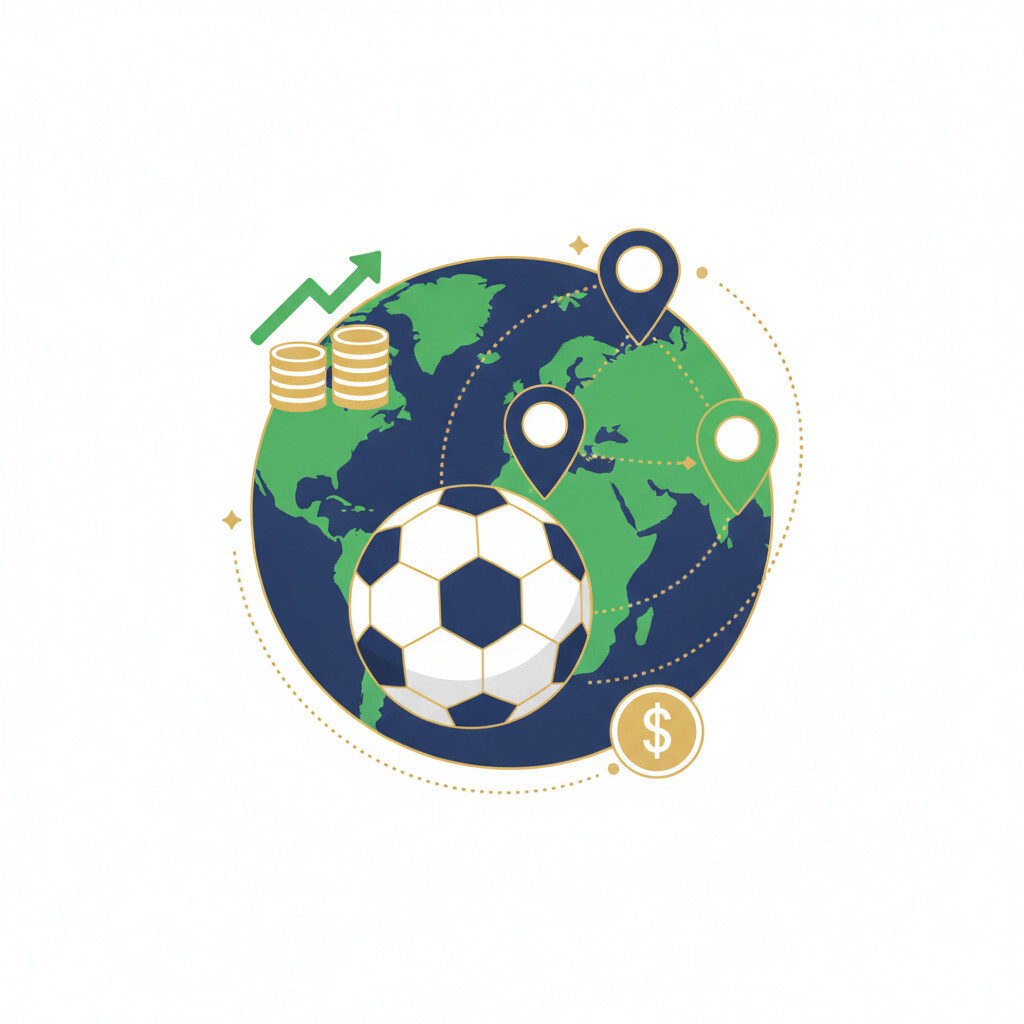 Illustration of 2026 FIFA World Cup income sourcing — IRS, Canada Revenue Agency, and Mexico SAT consensus allocating team compensation by games played across three host countries