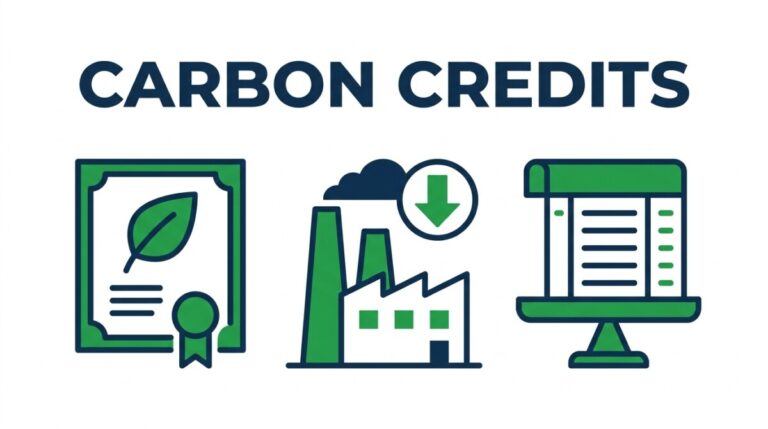 Illustration of FASB ASU 2026-02 and new ASC 818 — accounting for environmental credits like carbon offsets, RECs, and allowances and environmental credit obligations