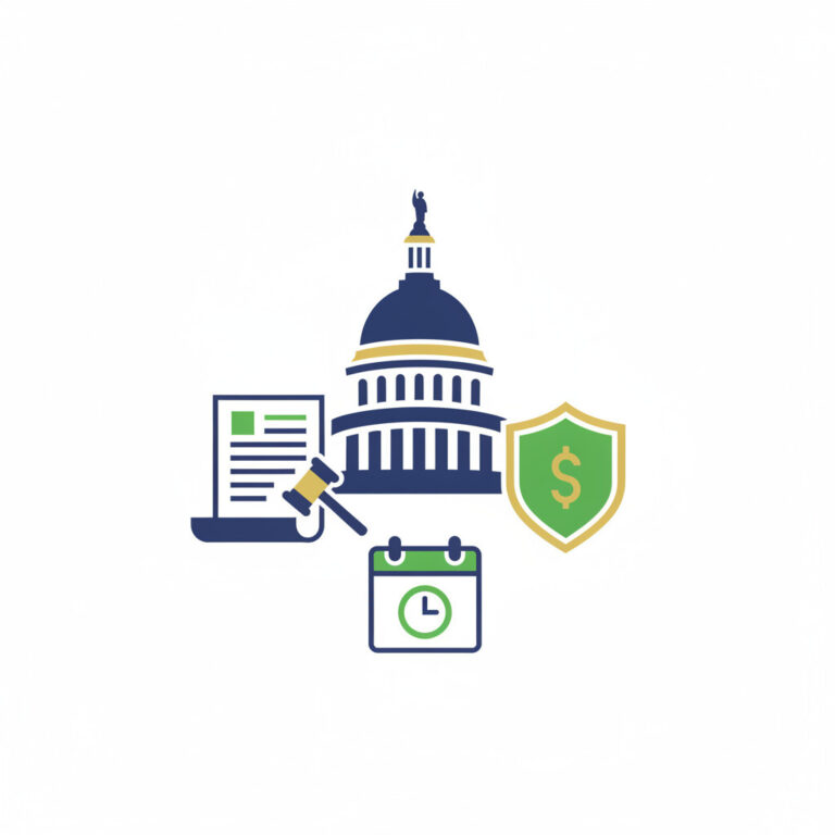 Illustration of an early June 2026 federal tax roundup — proposed Section 892 sovereign investor relief, a $76 estate tax closing letter fee, excepted fertility benefits, and budget reconciliation