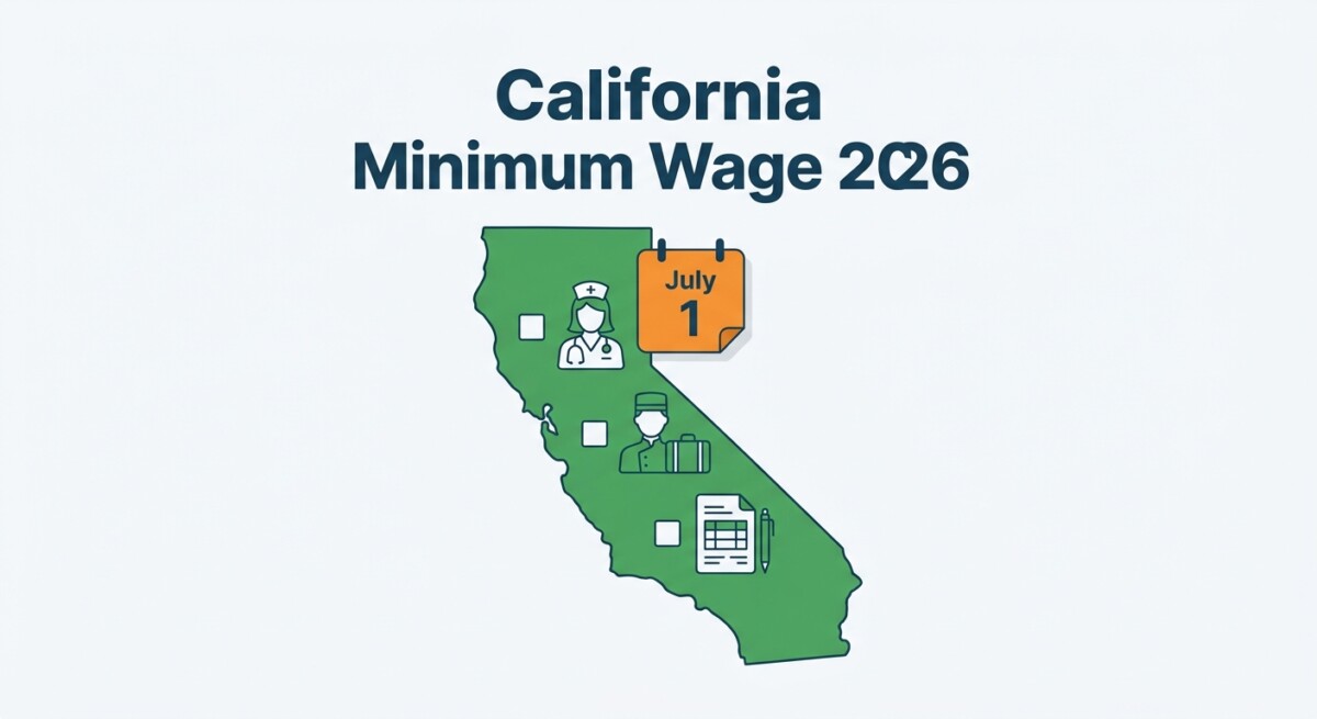 California minimum wage 2026 — healthcare, hospitality, and payroll compliance snapshot for California employers
