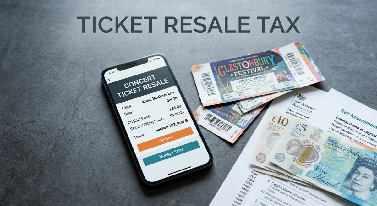 Concert ticket resale tax: resold BTS SoFi tickets, a 1099-K, and the gain reported on Form 8949
