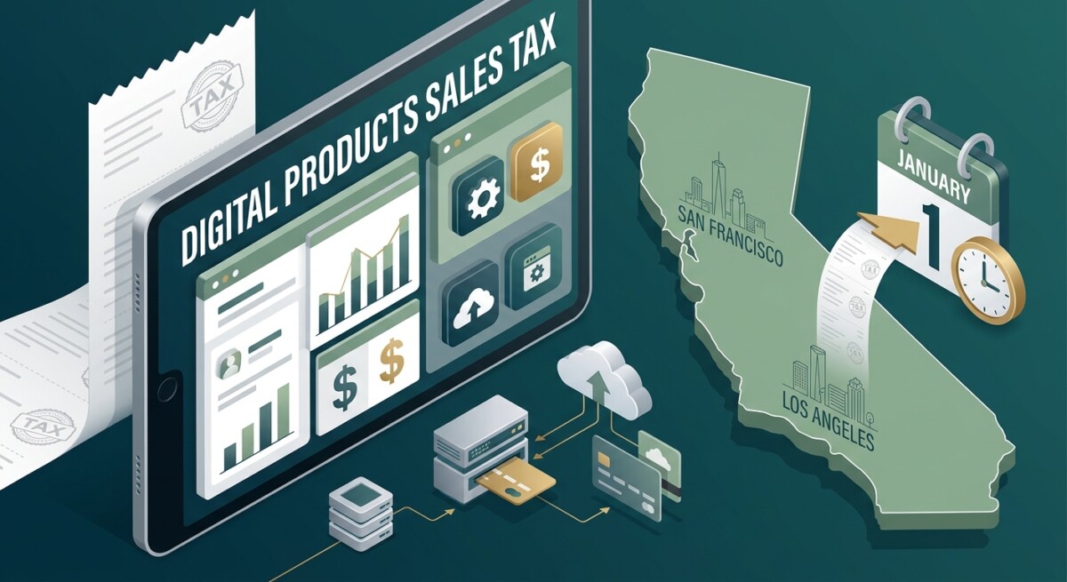 California digital products sales tax: SaaS and prewritten software become taxable January 1, 2027