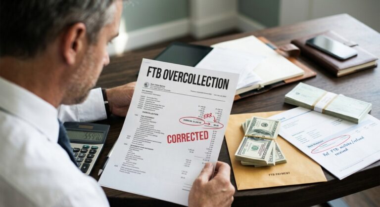 FTB overcollection versus overpayment under California FTB Legal Ruling 2026-02