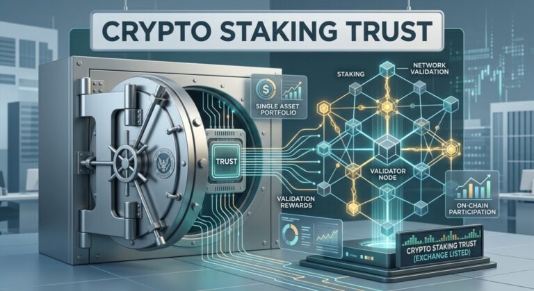 Crypto staking trust safe harbor: an SEC-registered investment trust staking digital assets on a proof-of-stake network