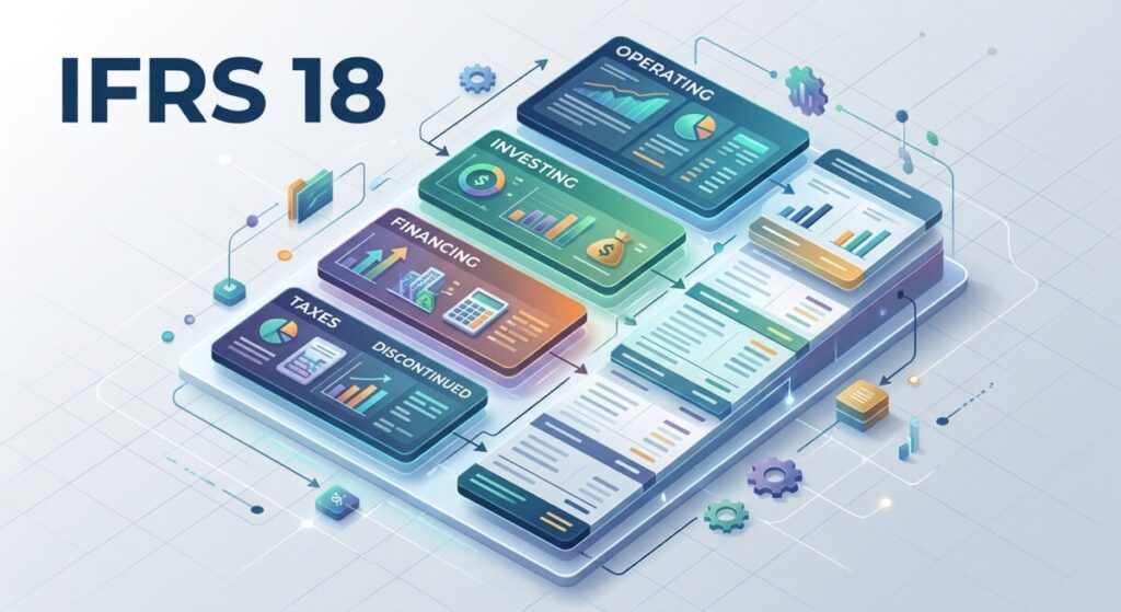 IFRS 18: the restructured income statement with five new categories and two mandatory subtotals